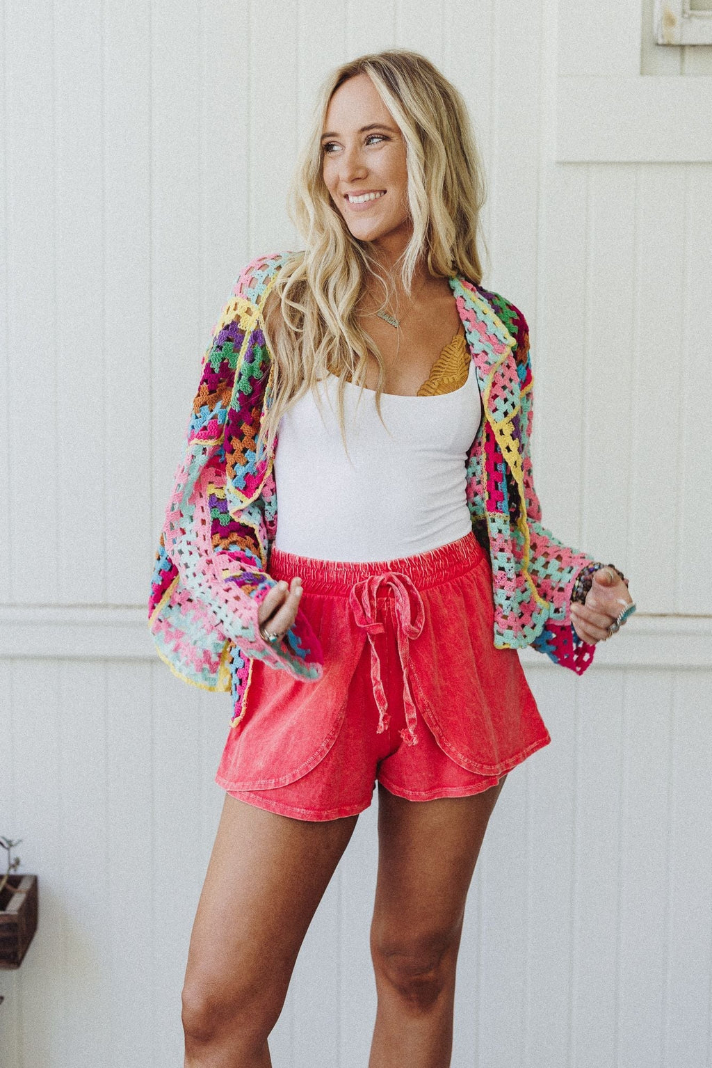 Petal Drift Shorts - Orange