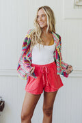 Petal Drift Shorts - Orange