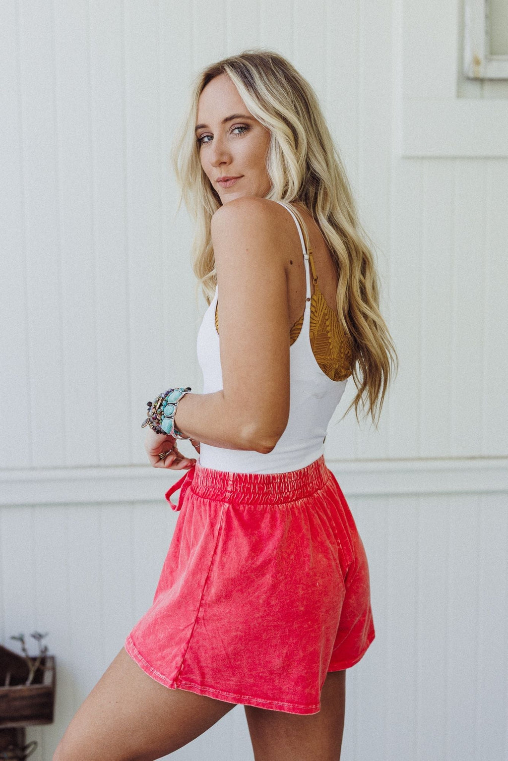 Petal Drift Shorts - Orange