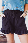 The Nest Beachline Textured Shorts - Black