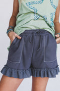 The Nest Beachline Textured Shorts - Charcoal