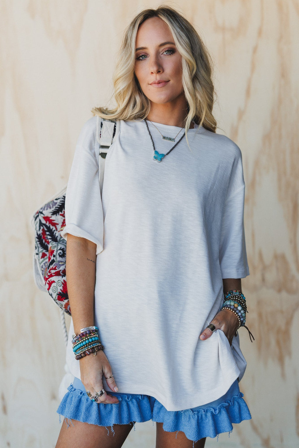 The Nest Beachline Textured Shorts - Blue