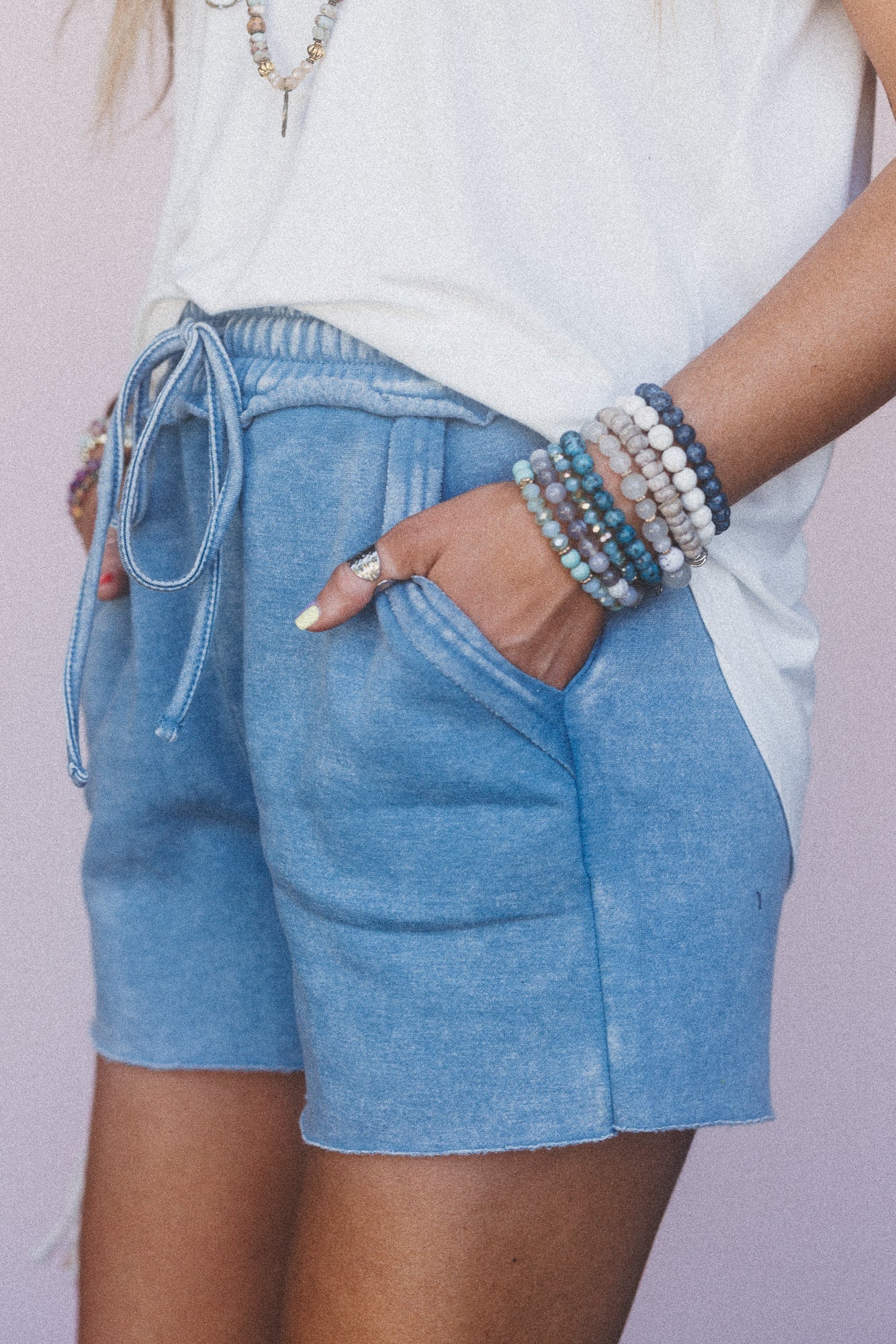 Wildflower Wanderer Shorts - Blue